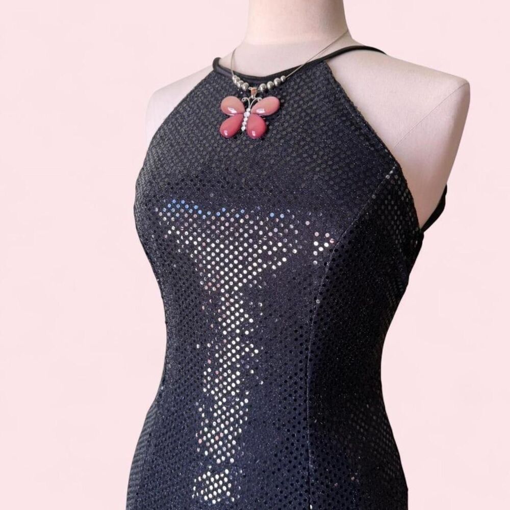 Black sequined party dress, size S